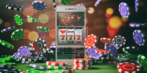 Microgaming slot game interface on jualtoto togel mobile app showing reels and win lines